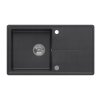 Quadron TONY 111 GraniteQ zlewozmywak granitowy black dotted (czarny) 1-komorowy z/o (78x45x18,5), z syfonem i zaślepką stal szlachetna HTO7845CZK